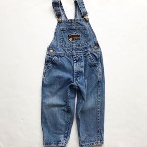Vintage Oshkosh B’gosh logo denim overalls VGUC 3T